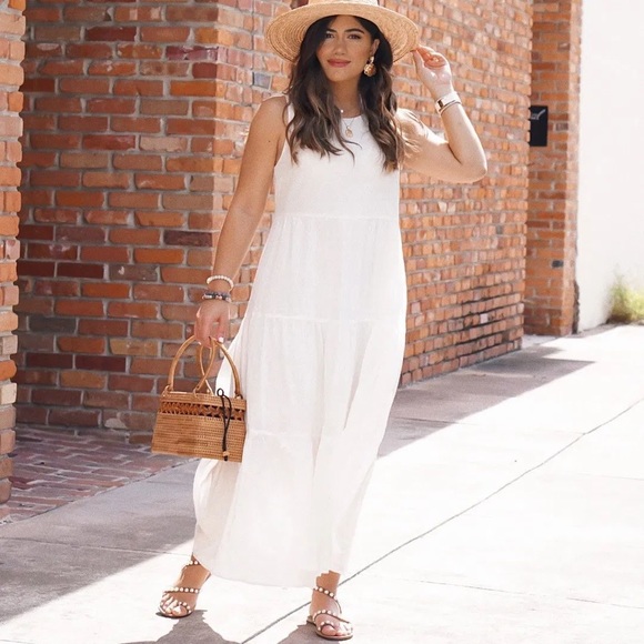 Target | Dresses | White Tiered Maxi Dress | Poshmark